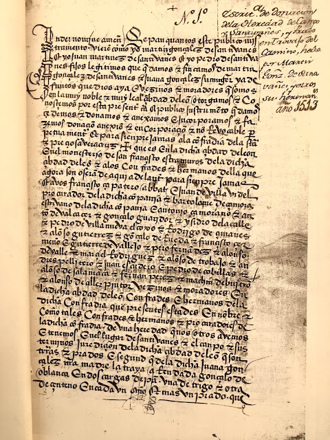 Escritura notarial en favor de la cofradía de la Vera Cruz de León. 16 de junio de 1513
