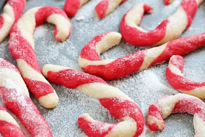 CHRISTMAS CANDY CANE COOKIES RECIPE