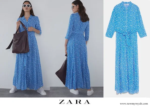 Princess Sofia wore Zara Long Printed dress