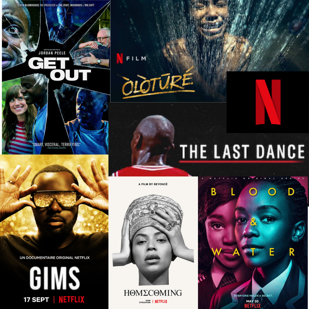 mosaïque de programme disponibles sur Netflix Gabon