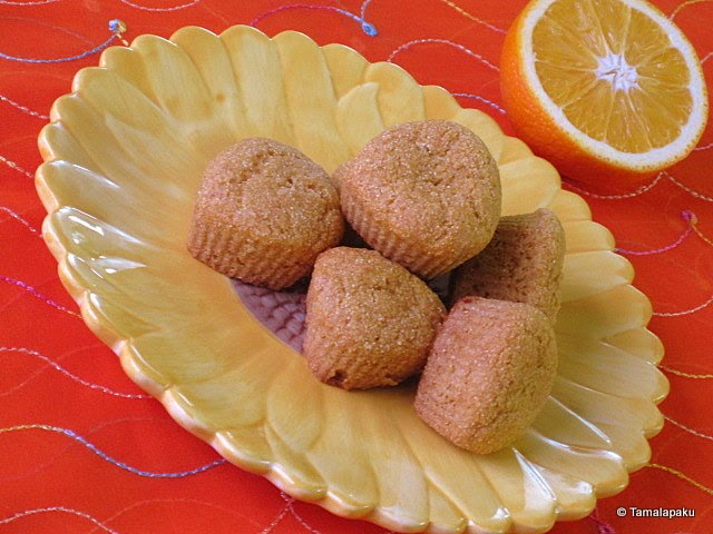 Eggless Orange-Corn Muffins