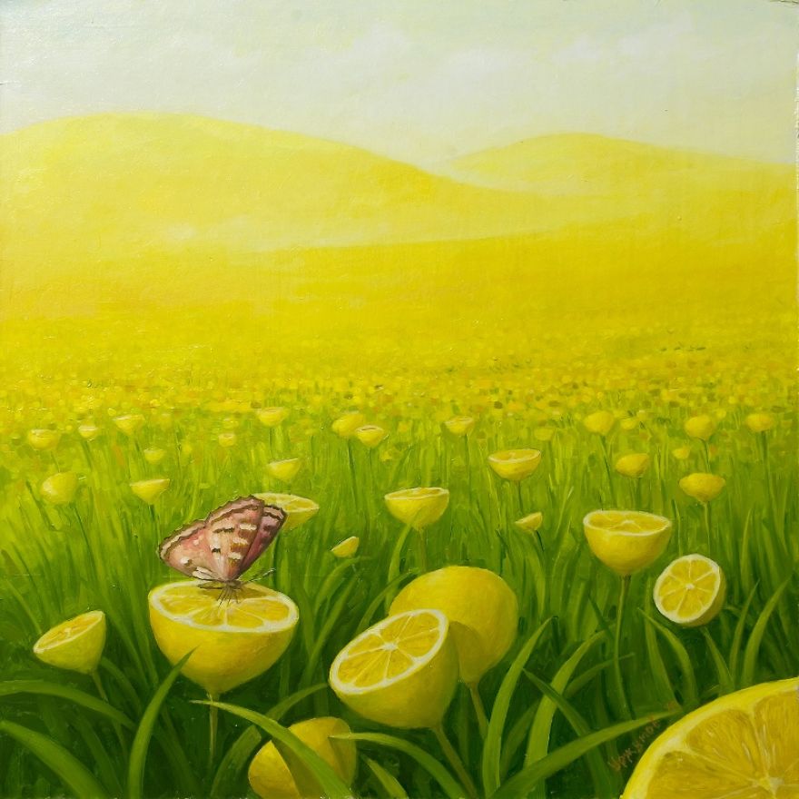 04-Fields-Of-Lemons-Vitaly-Urzhumov-Surreal-Paintings-of-the-World-of-Lemons-and-More-www-designstack-co