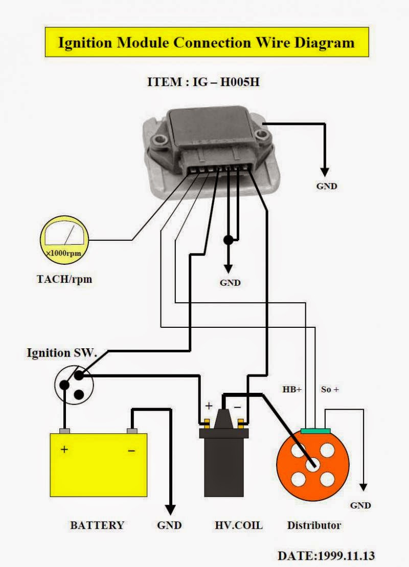 ** Epaul Inj. Eletrônica: Esquema ligação com módulo eletrônico de 7 pinos