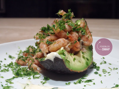 Proeven op zondag: Foodblogswap december, avocado met garnalen