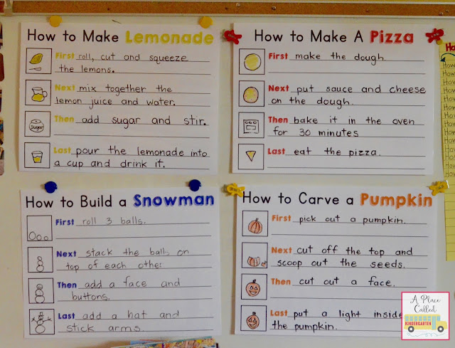 Kindergarten Writing Anchor Charts