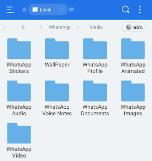 WhatsApp media folders