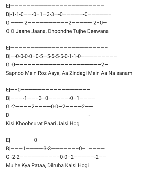 O O Jaane Jaana Free Guitar Tabs – Pyaar Kiya To Darna Kya (Salman Khan) Hindi Songs Guitar Tabs / Lead - Best of Bollywood    o o jane jana guitar tabs single string,o o jaane jaana guitar tabs download,o o jane jana guitar chords, o o jaane jaana guitar tune,oo jaane jaana guitar tabs ringtone download,o o jane jana guitar ringtone download pagalworld,o o jaane jaana piano notes,o o jaane jaana ringtone download,