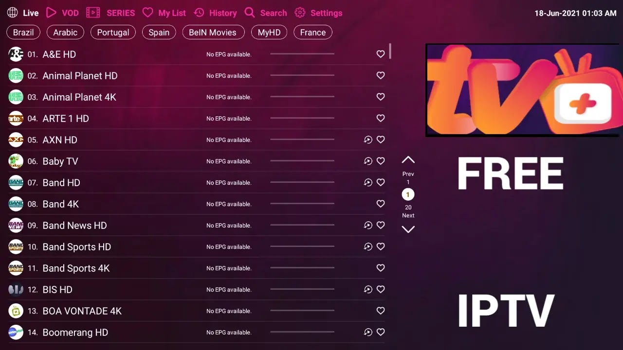 تطبيق IPTV مجاني Free IPTV مجانا للأندرويد