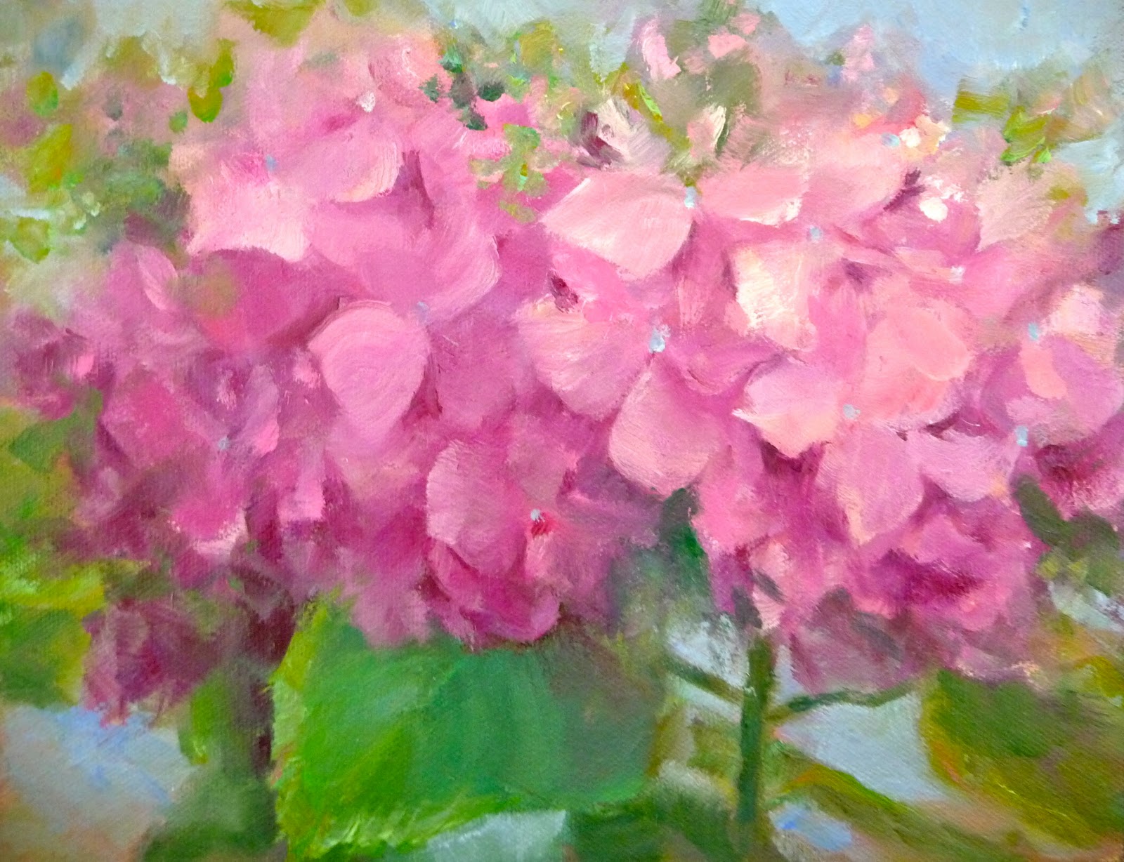 Как нарисовать гортензию гуашью