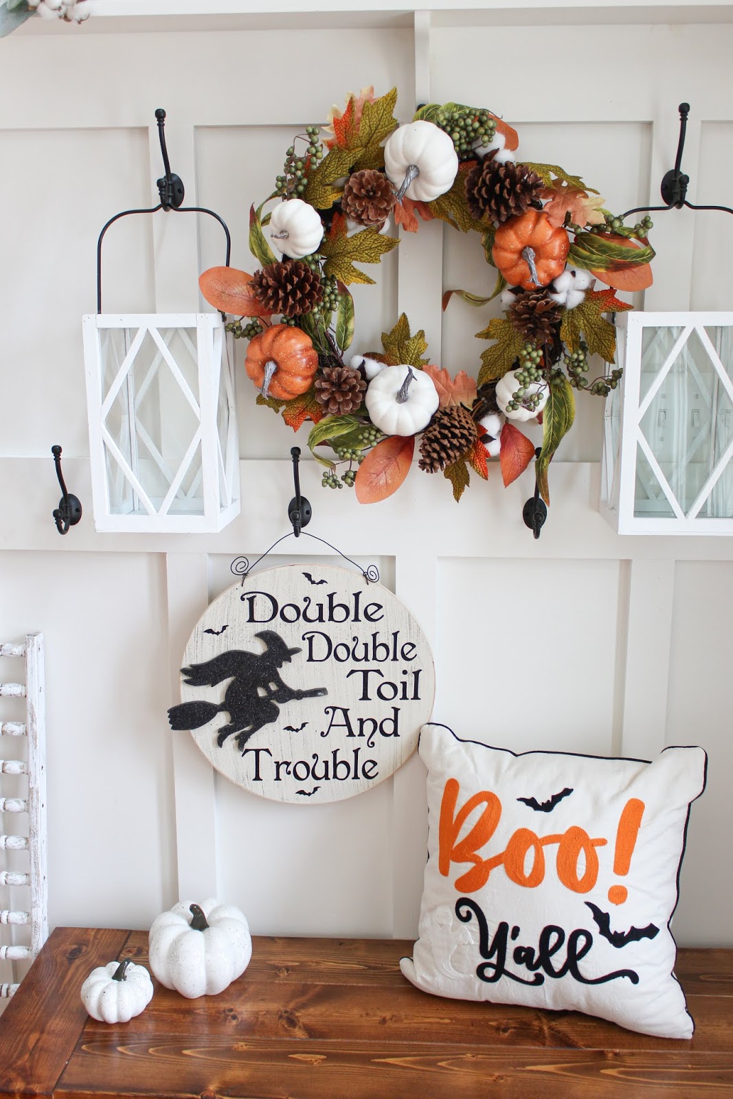 Wholesale white with gold embossed christmas tree wall decor BentleyBlonde: Our Halloween Decorations with Christmas Tree Shops!