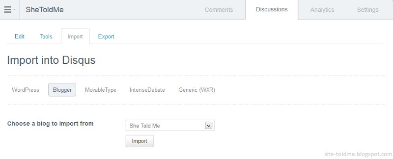 Disqus Import Blogger Comments Disqus Import Blogger Comments