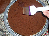 Tarta puro chocolate-segunda capa de bizcocho