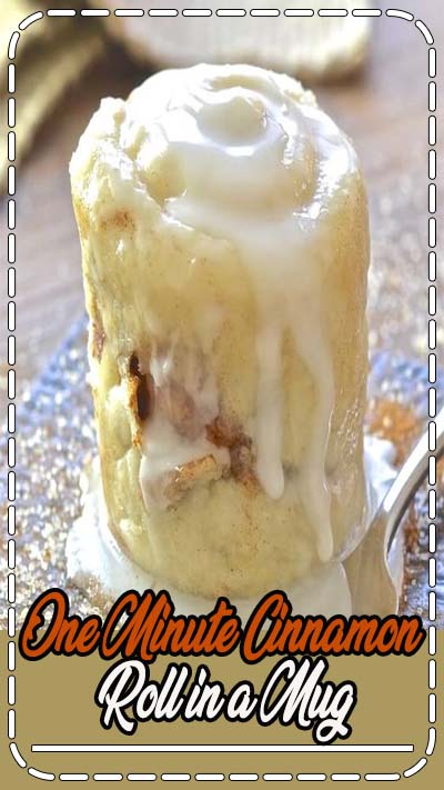 If you have a mug, a microwave & a spoon you can make this single serving One minute Cinnamon Roll in a Mug. It's so easy & perfect for when those sweet cravings hit & you NEED dessert, like now!