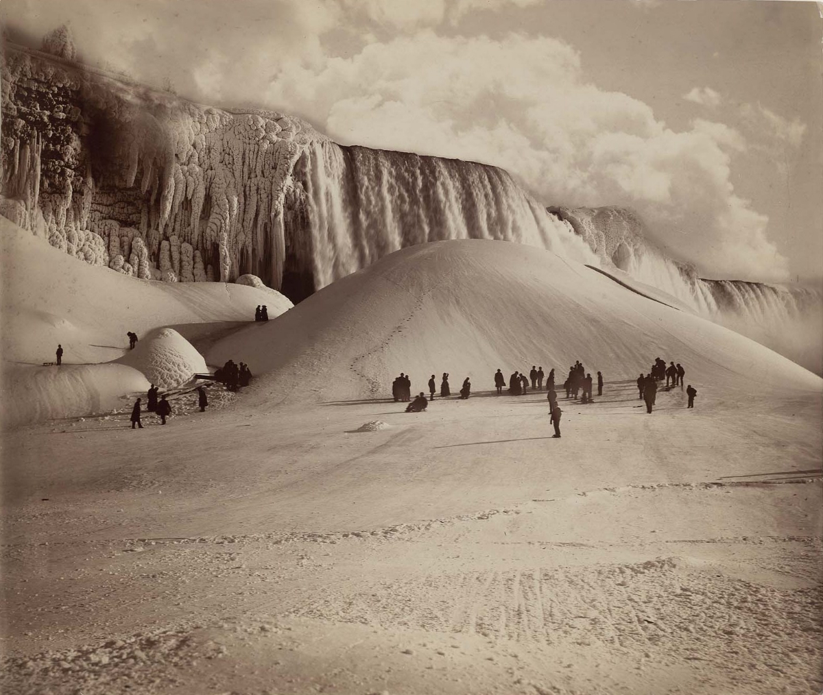 frozen Niagara Falls old photos