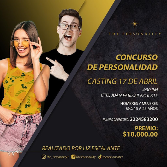 Liz Escalante te invita a participar al primer concurso de personalidad en Puebla