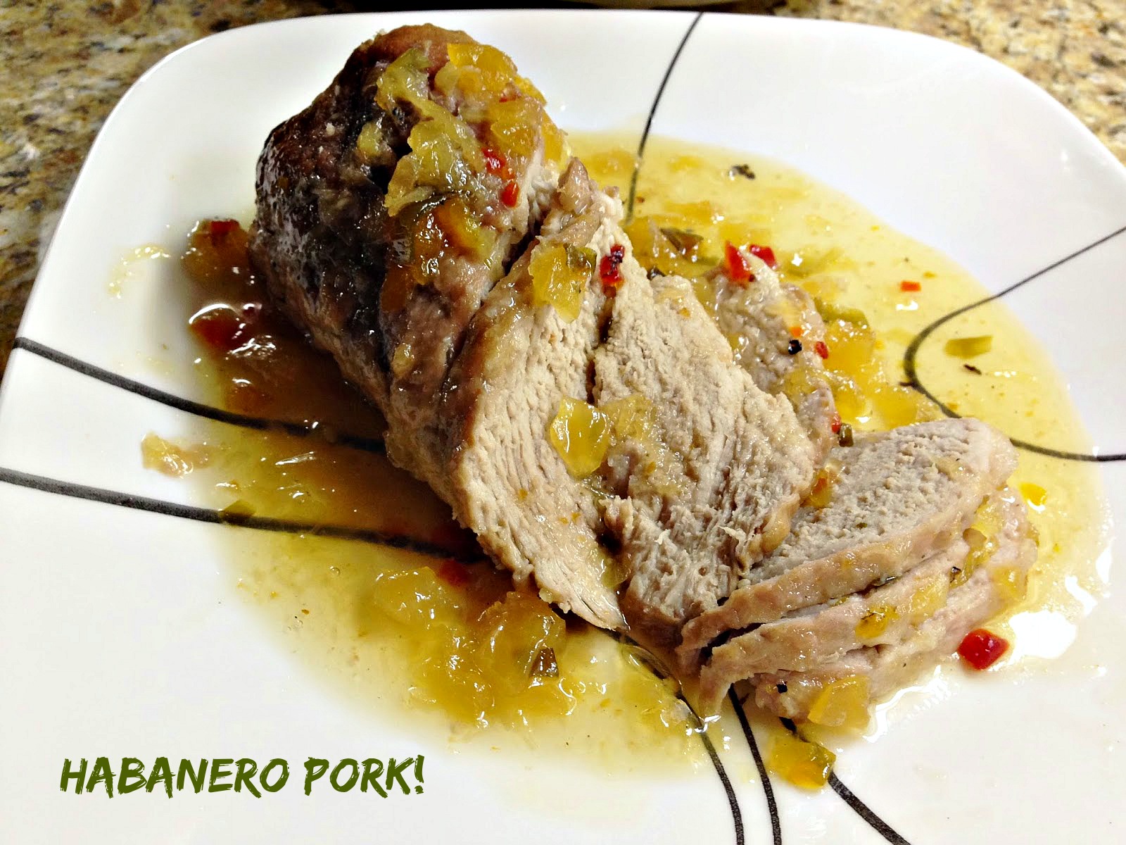 I Like to Bake and Cook Blog Roasted Pineapple Habanero Sauce Pork