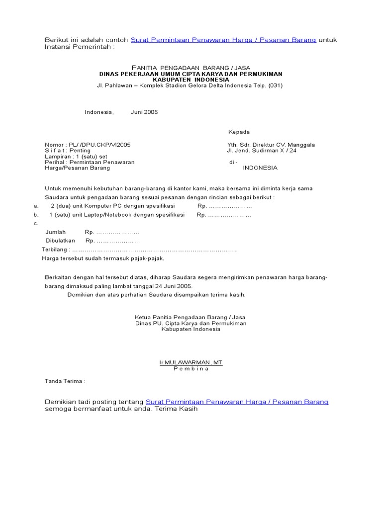 contoh surat pengajuan barang wood scribd indo
