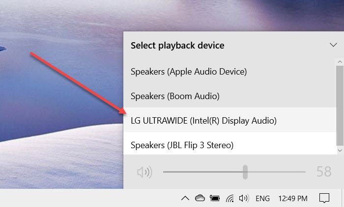 El dispositivo de reproducción HDMI no se muestra en Windows 10