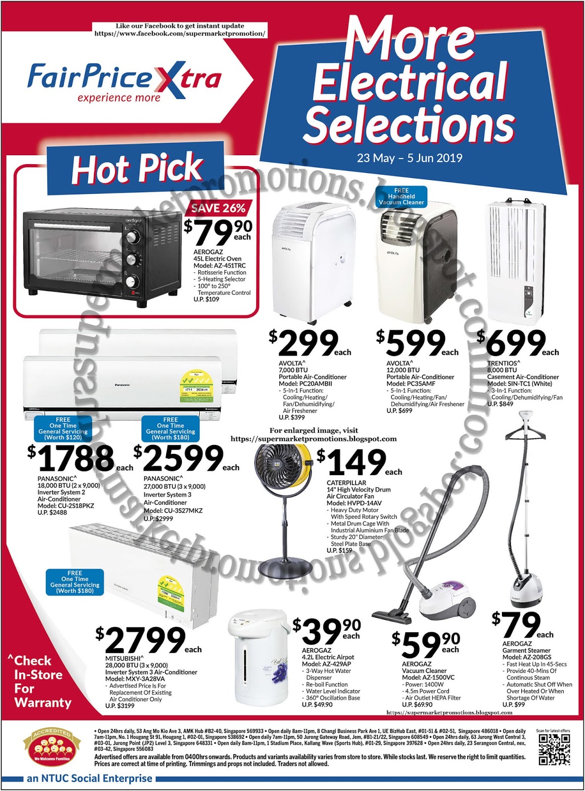 NTUC FairPrice Xtra Electrical Fair 23 May 05 June 2019 Supermarket