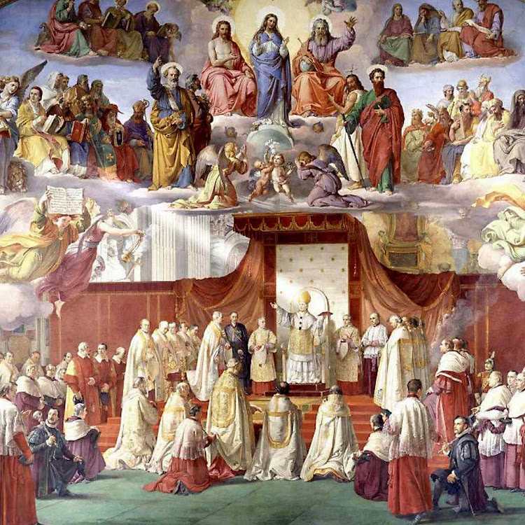 Beato Pio IX proclama o dogma da Imaculada Conceição, Franceso Podesti (1800–1895), Sala dell'Immacolata, Museus Vaticano