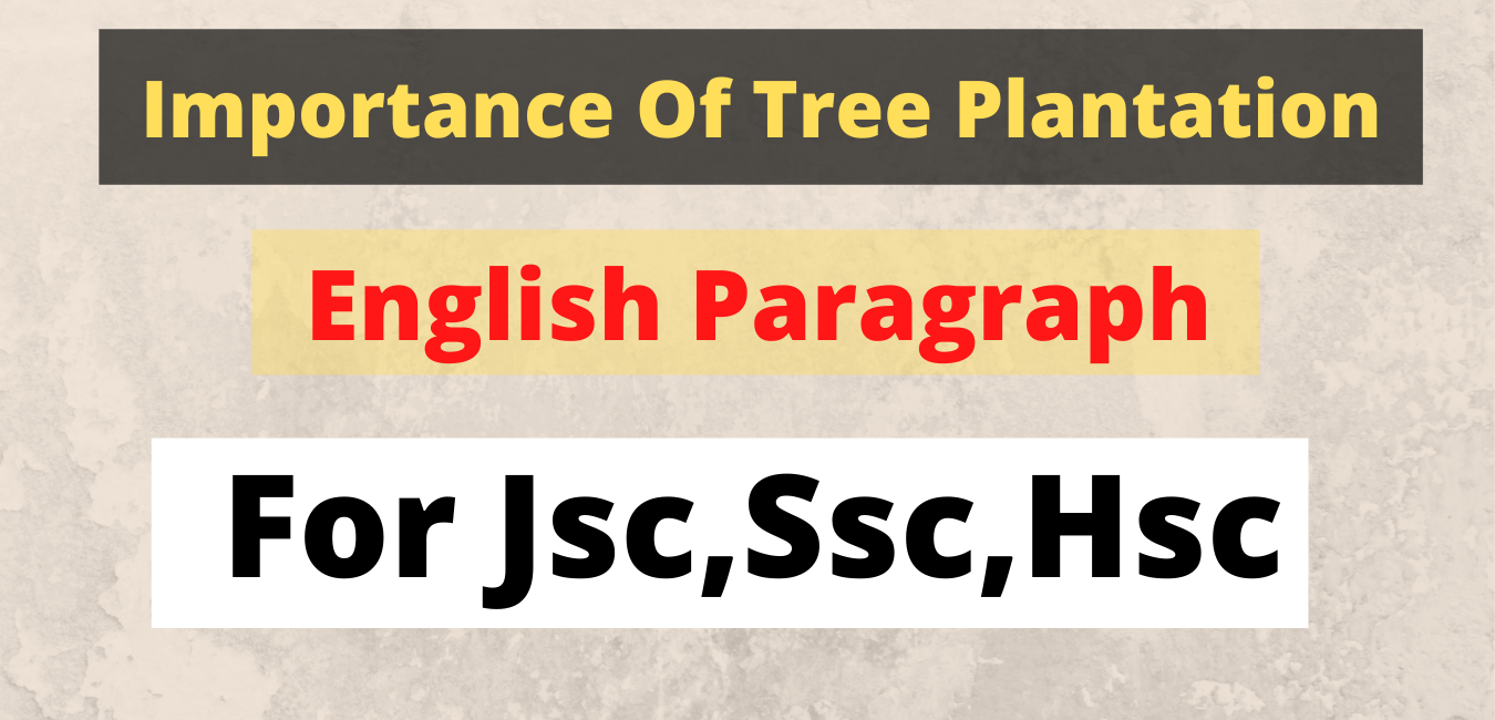 Importance Of Tree Plantation Paragraph For JSC,SSC,HSC Students