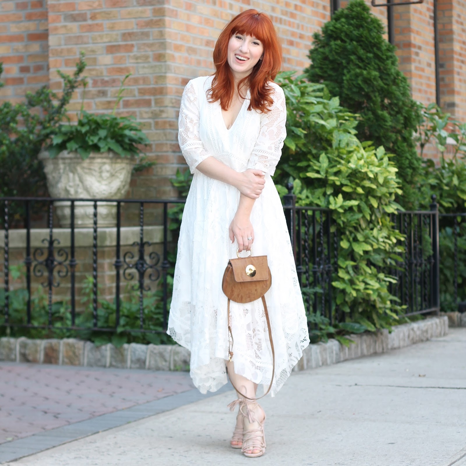 White Lace Maxi Dress - TfDiaries