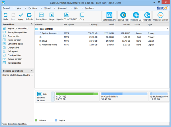 EaseUS Partition Master gratis