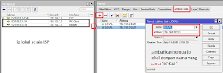 Cara Menambahkan address list lokal