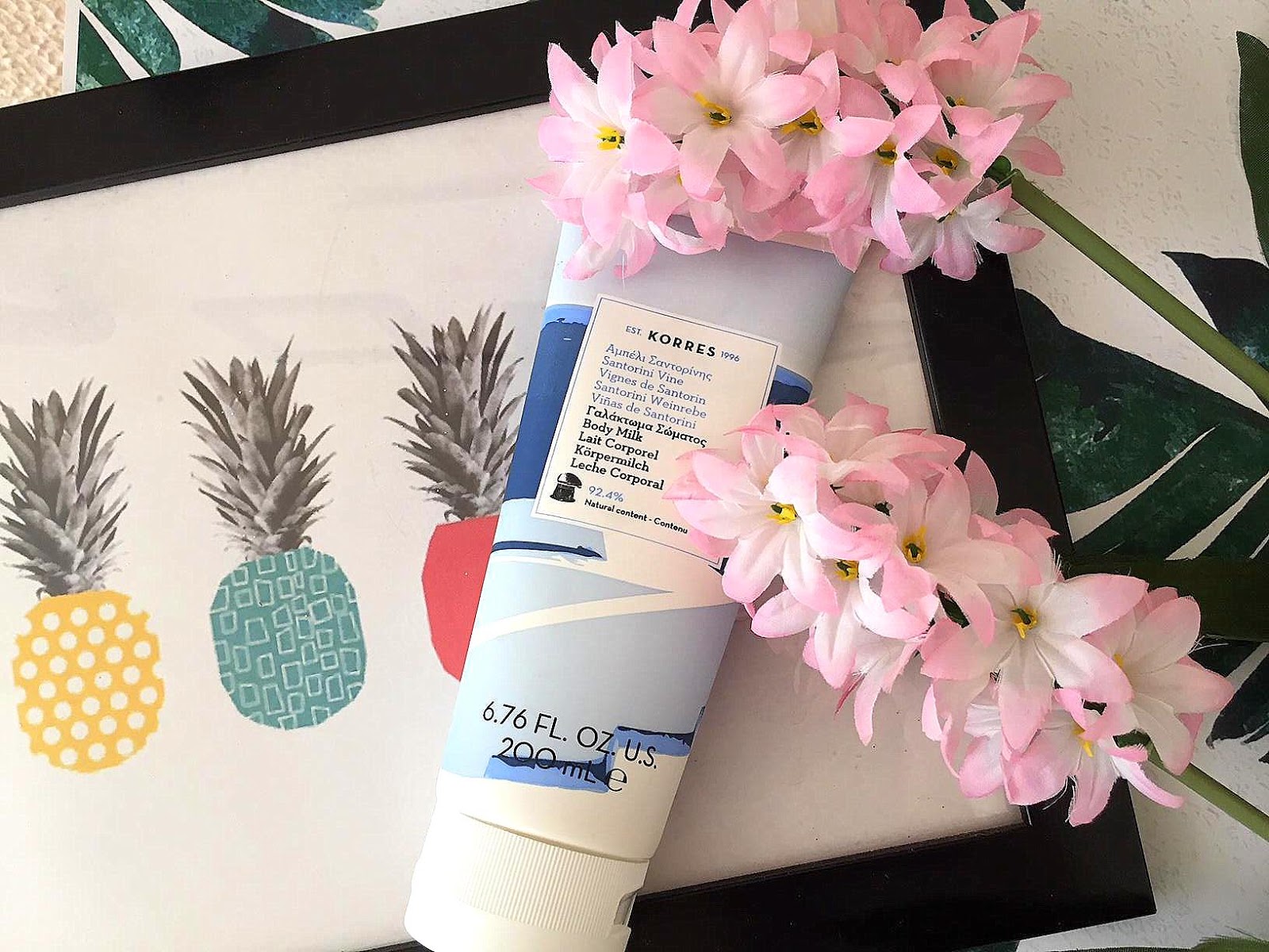 Korres Santorini Vine Shower Gel & Body Cream Pink Daisy Loves