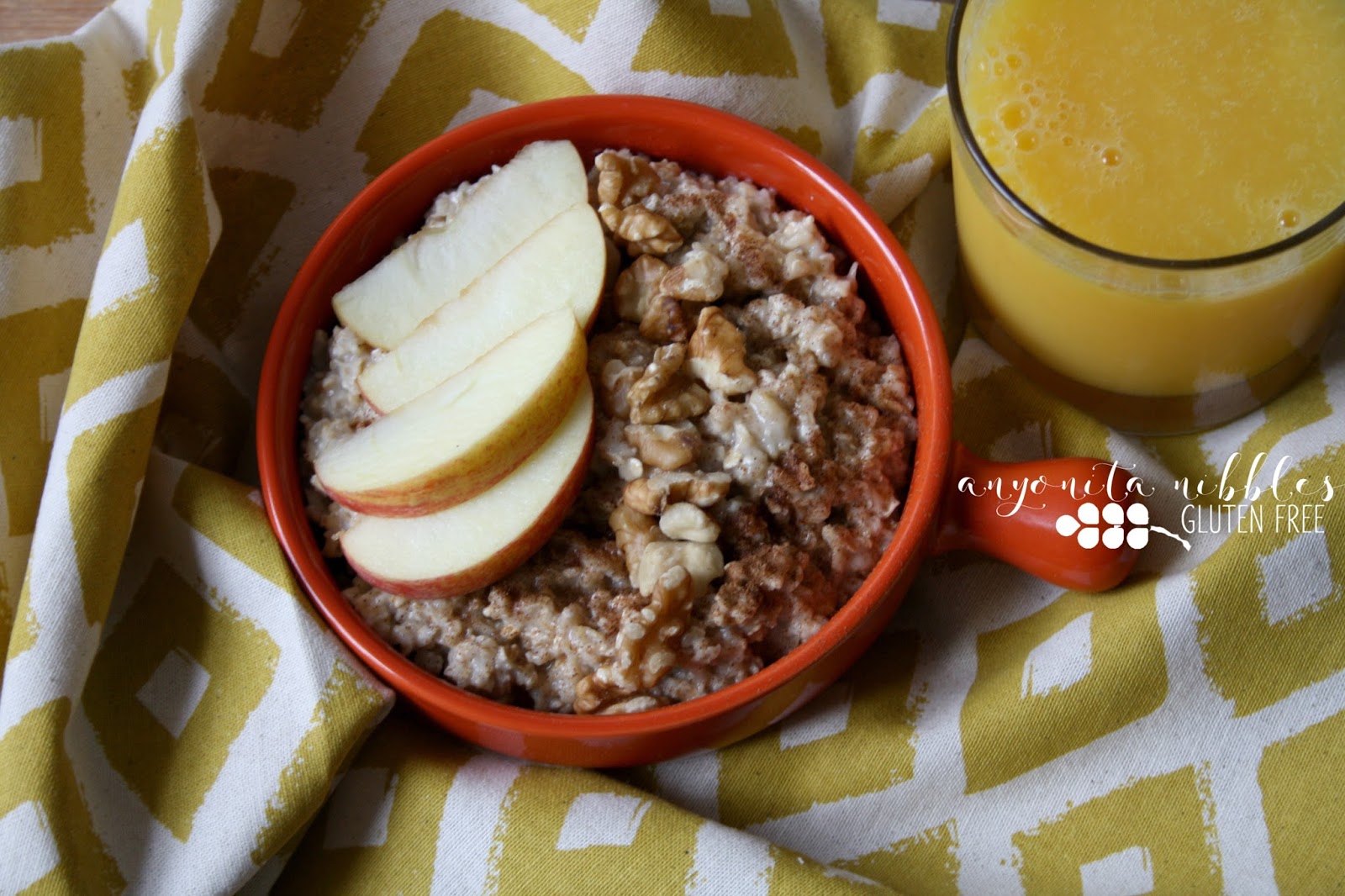 Anyonita Nibbles GlutenFree Recipes Gluten Free Apple Cinnamon Oatmeal