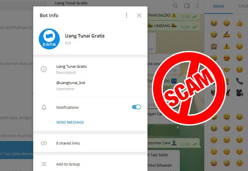 Ternyata Bot Telegram Uang Tunai Gratis Adalah Scam Penipuan Mr Mung Dot Com
