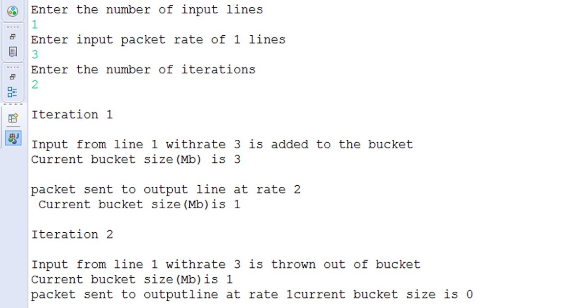 VTU CSE LABS CN 12 LEAKY BUCKET ALGORITHM