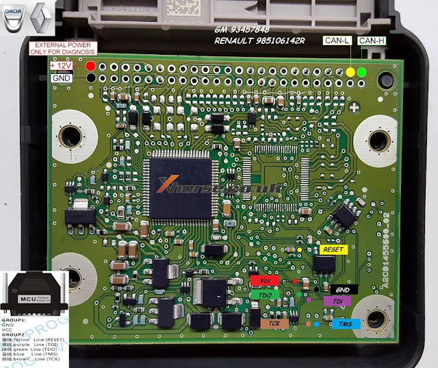Dacia / Renault v2 pinout CPT edit for VVDI prog 04