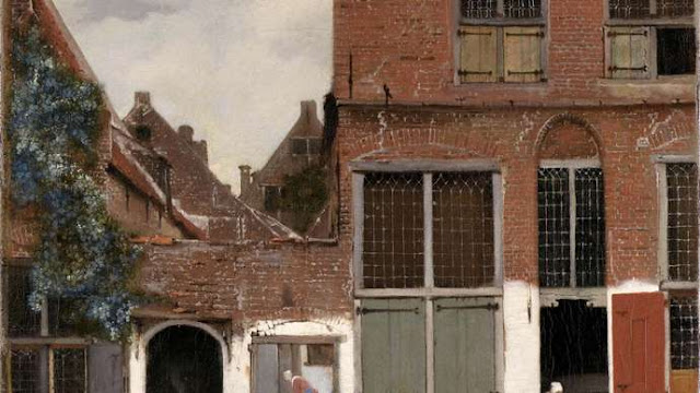 View Houses oil canvas Delft Johannes Vermeer 1658