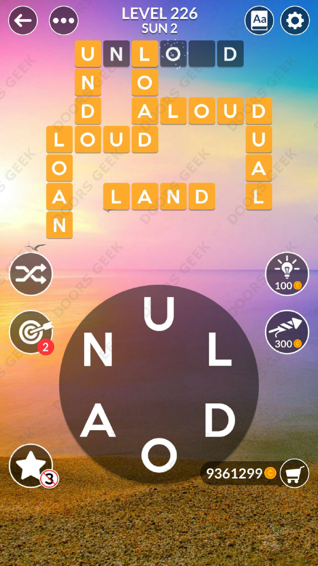Wordscapes Level 226 Answers Doors Geek