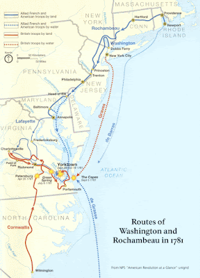 Washington et Rochambeau prennent Yorktown en 1781