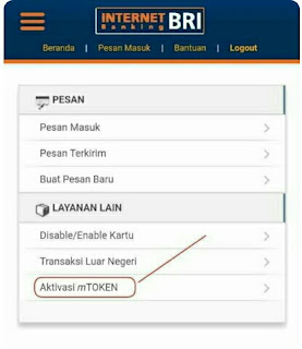 Aktivasi mToken BRI