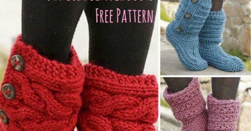 Amazing Knitting: Cozy Slipper Boots - Free Patterns
