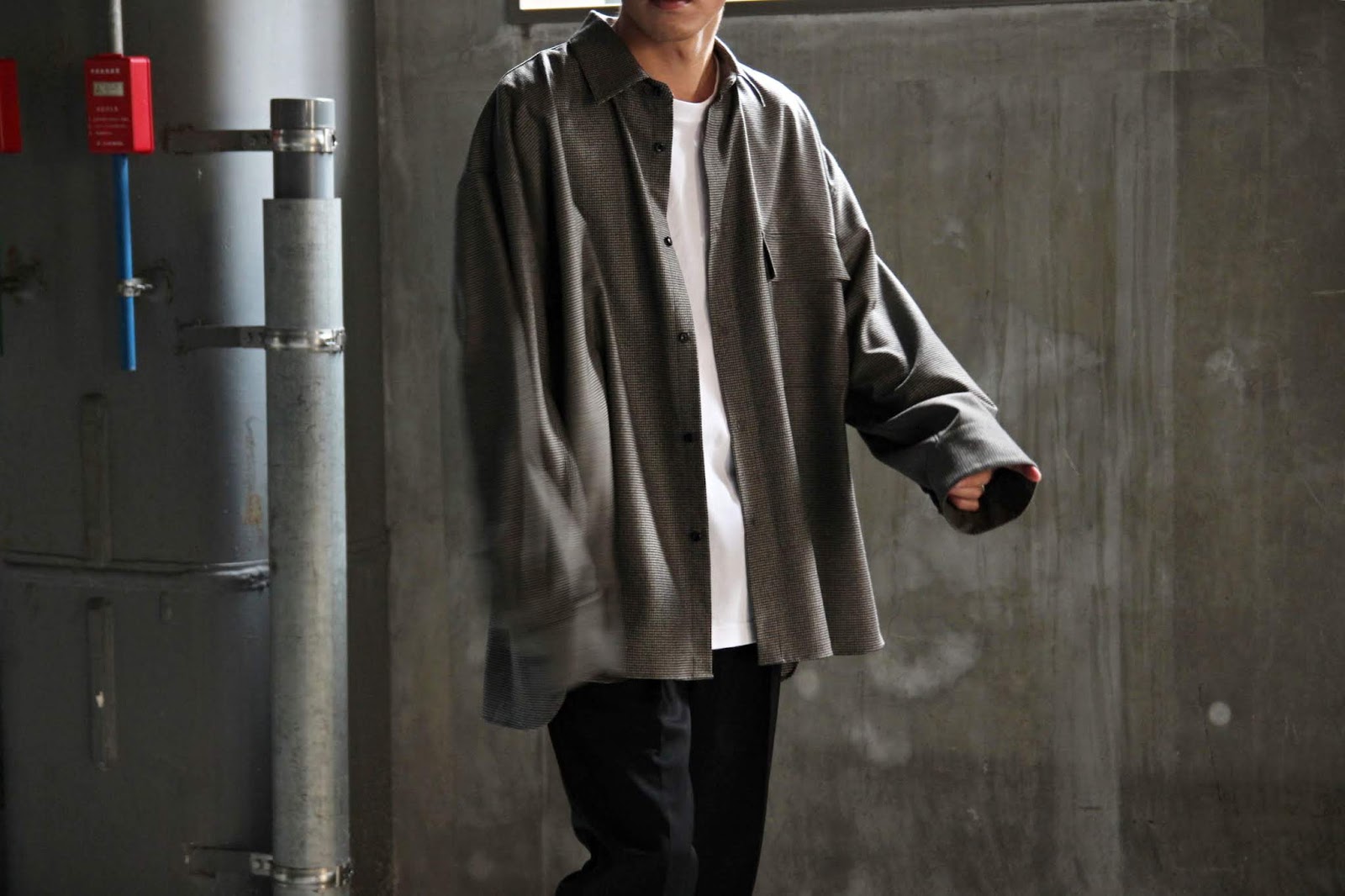 stein / シュタイン「OVERSIZED DOWN PAT SHIRT WOOL GUN CLUB CHECK