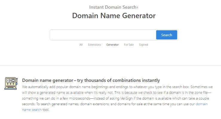 InstantDomainSearch - Generator Memilih Nama Domain InstantDomainSearch - Generator Memilih Nama Domain