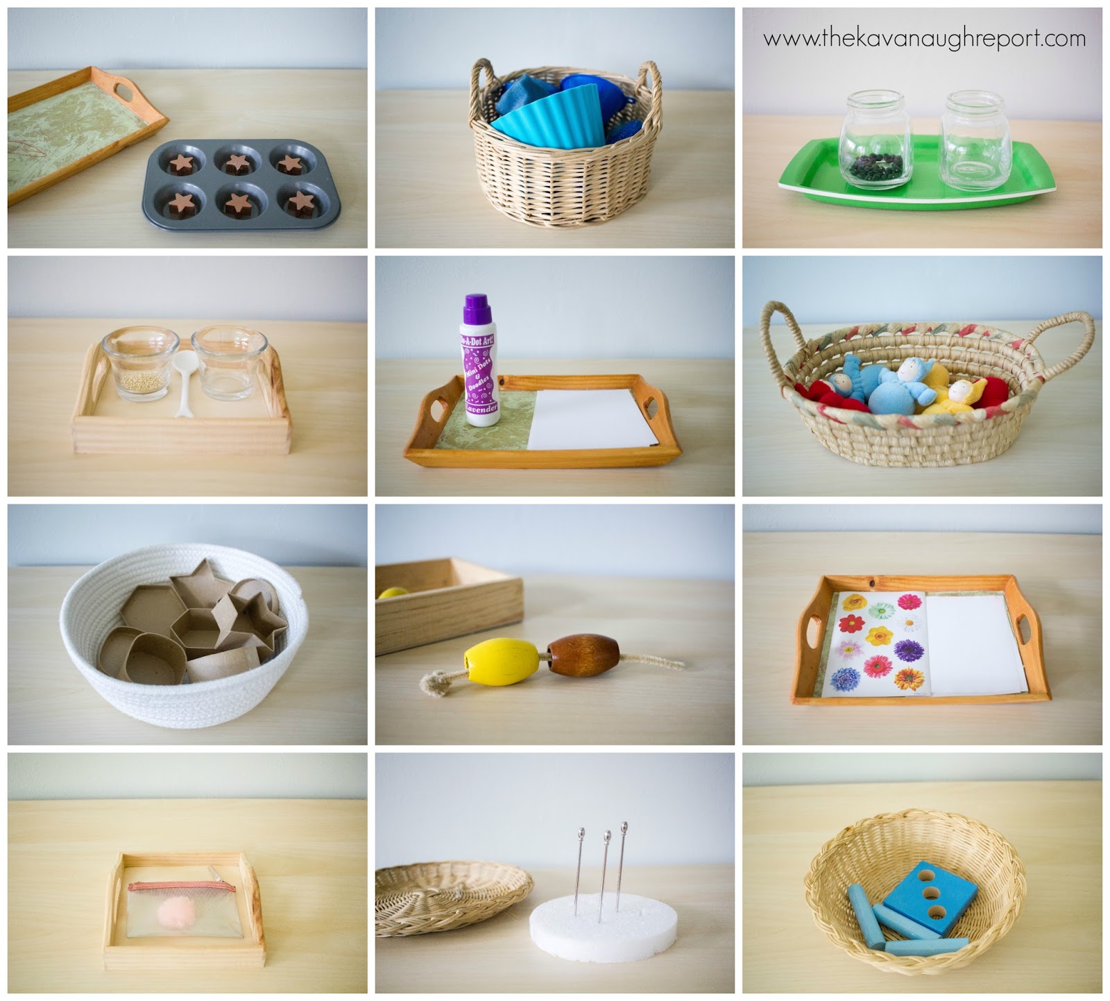 Montessori Activity Trays at 21 Months