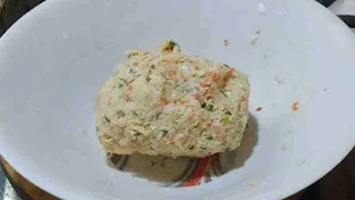 Dough made with vegetables for manchurian recipe