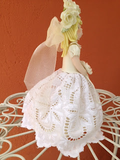 Bambola in pasta di mais sposa principessa