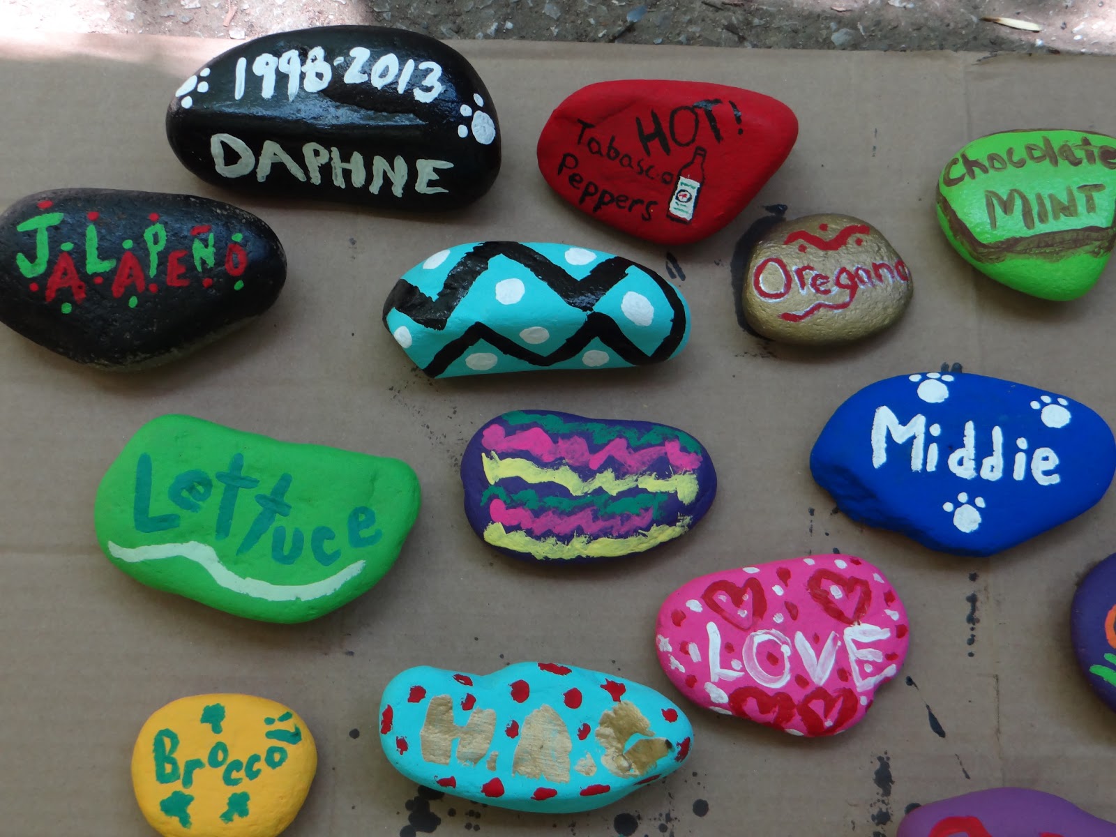 The GRAY Area DIY Painted Rock Garden Markers