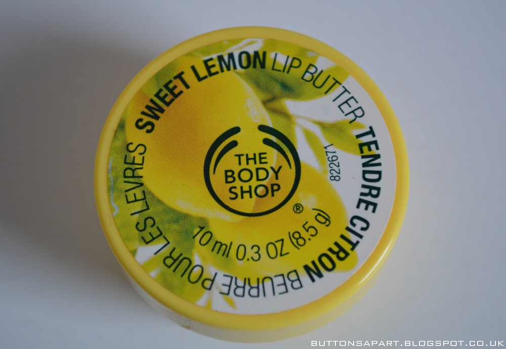 Buttons Apart the body shop sweet lemon lip butter review