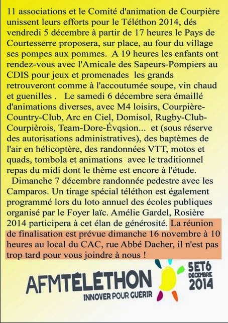 Téléthon 2014: Courpière, 63 Téléthon 2014: Courpière, 63