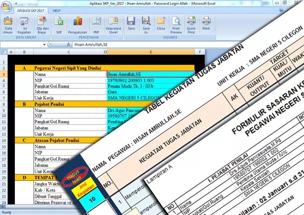Aplikasi SKP (Sasaran Kerja PNS) Terbaru 20192020 Format