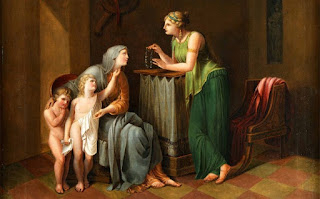 Cornelia esibisce i suoi gioielli, cioè i figli