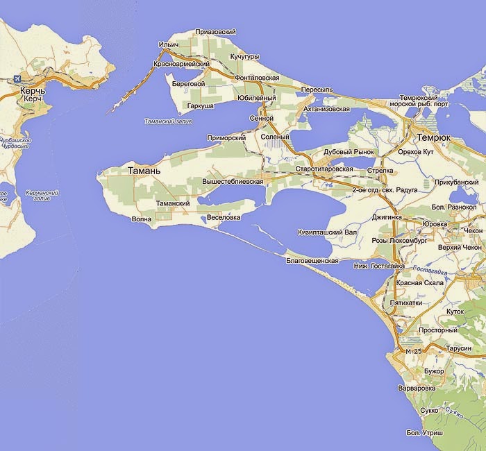 Темрюкском районе краснодарского края карта