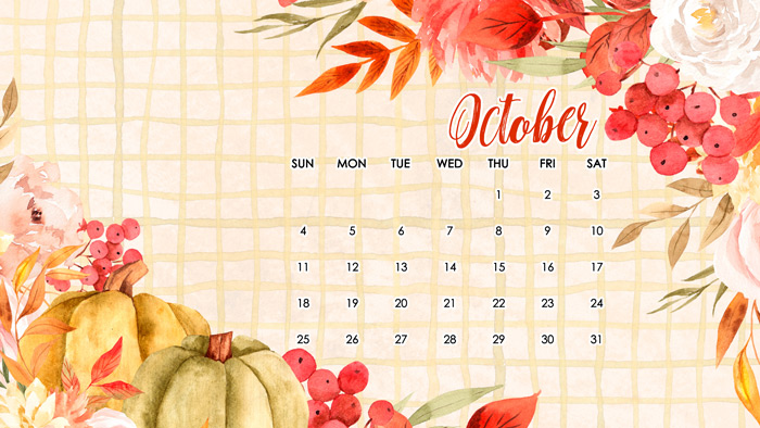 Free October Desktop Wallpaper for All Devices | i should be mopping the  floor